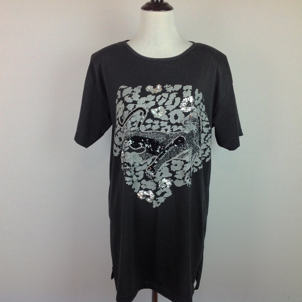 Vintage Miki Tunic Top Womens Oversize Medium Bead